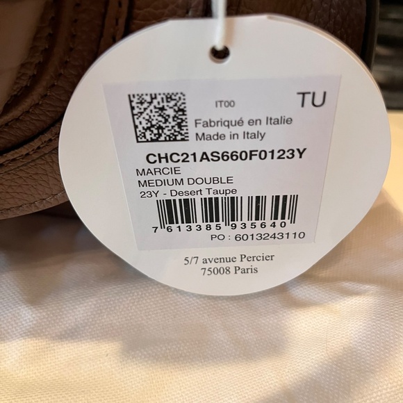 Medium Chloe Marcie Leather Satchel in desert taupe - Picture 5 of 9